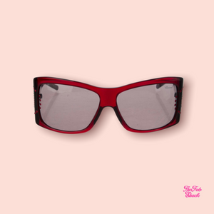 Chopard Swarovski red sunglasses