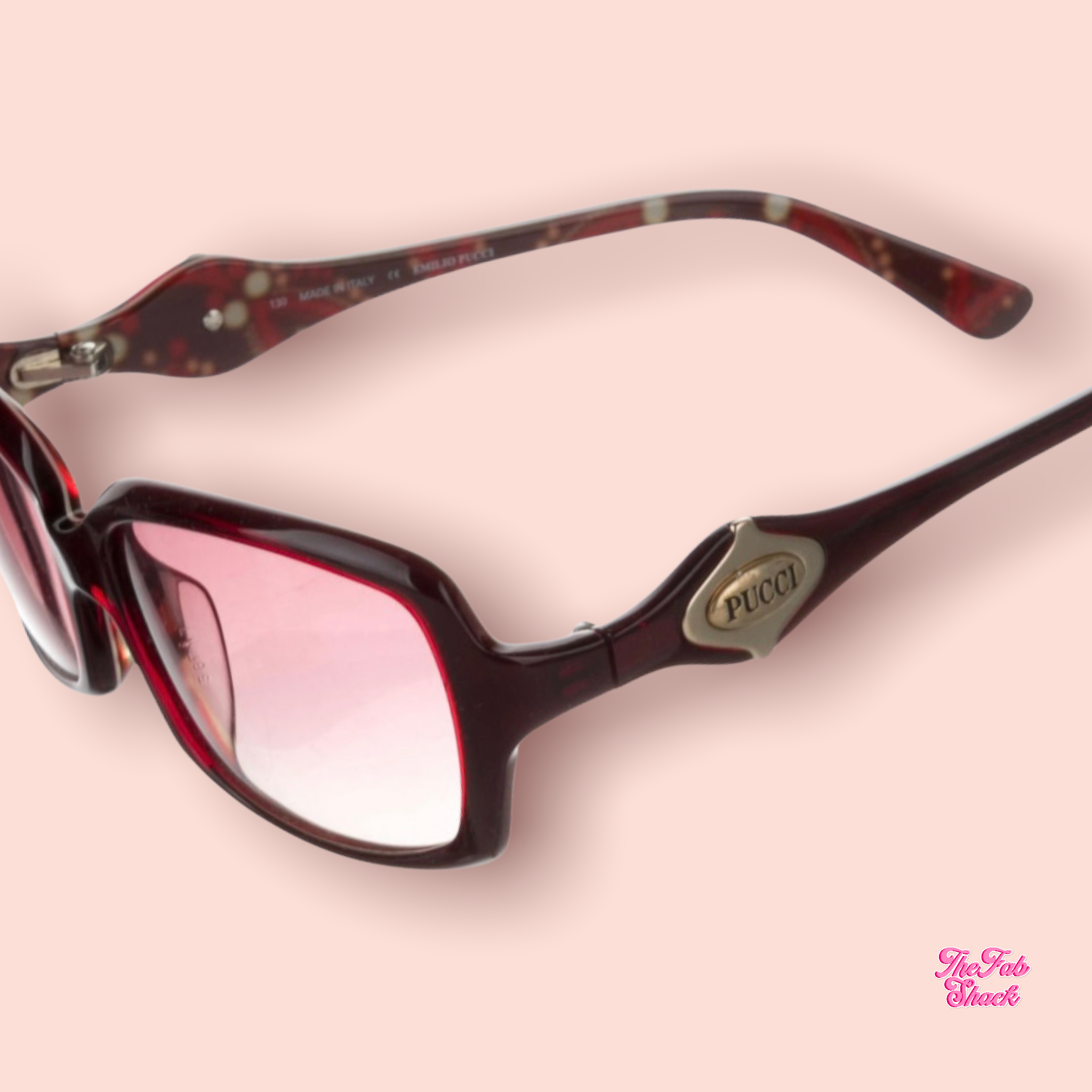 Sunglasses Emilio Pucci Red in Plastic - 33307446