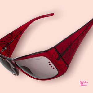 Chopard Swarovski red sunglasses