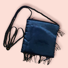 Load image into Gallery viewer, Satin with fringe mini crossbody
