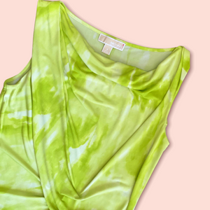 Michael Kors lime green watercolor tank