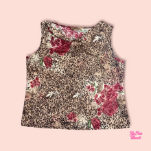 Load image into Gallery viewer, leopard print with sheer lace tank top
