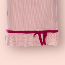 Load image into Gallery viewer, Blush pink with velvet ribbon knee-length skirt
