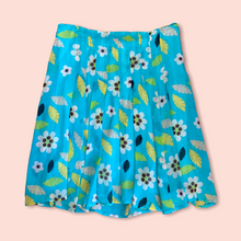 Load image into Gallery viewer, Moschino (100%) silk aqua floral skirt
