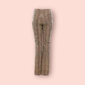 Faux reptile printed mid-rise jeans
