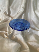 Load image into Gallery viewer, Blue depression glass teacup &amp; saucer (single set)
